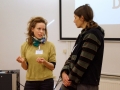 Katharina Frucht, the author of the film Coffee Talks, Sarah Lunaček, moderator of discussion