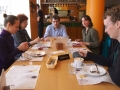Po kosilu: Valentina Cvjetkovič, Nadja Valentinčič Furlan, Daniel Huhn, Orsolya Veraart, Saša Roškar